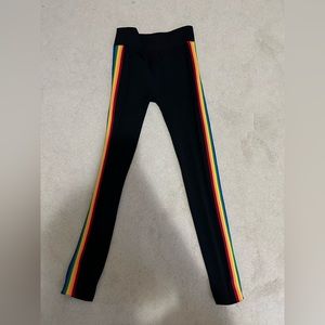 Black Leggings w Rainbow Pattern